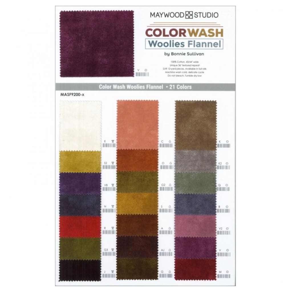 Color Wash Woolies Flannel FQ Bundle Fabric