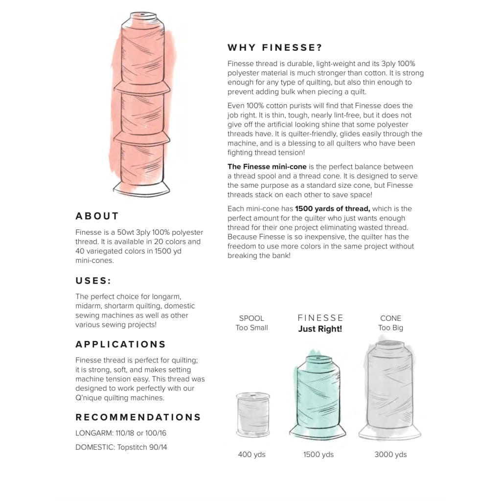 Finesse Quilting Thread - Thread & Floss