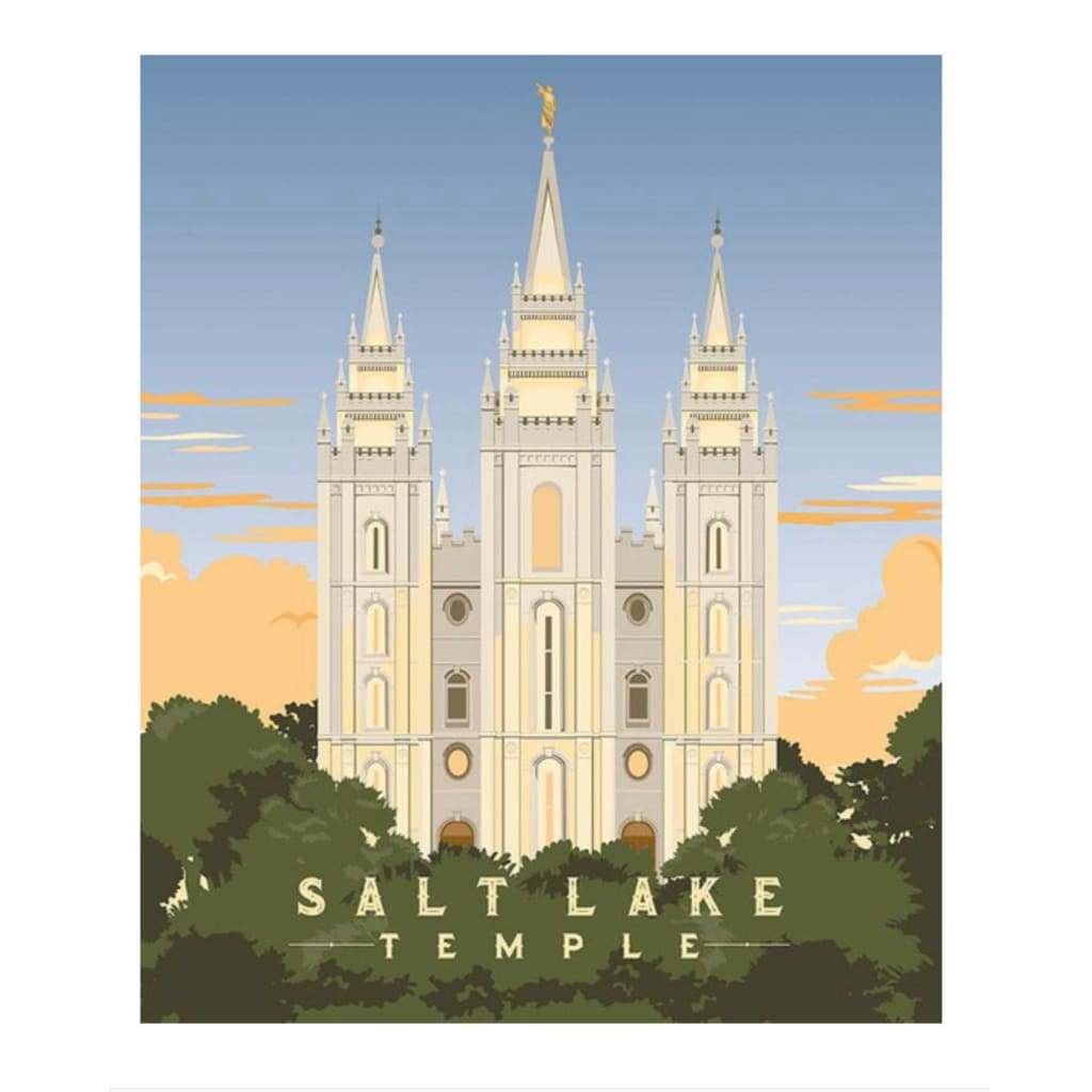 Salt Lake Temple Panel Fabric