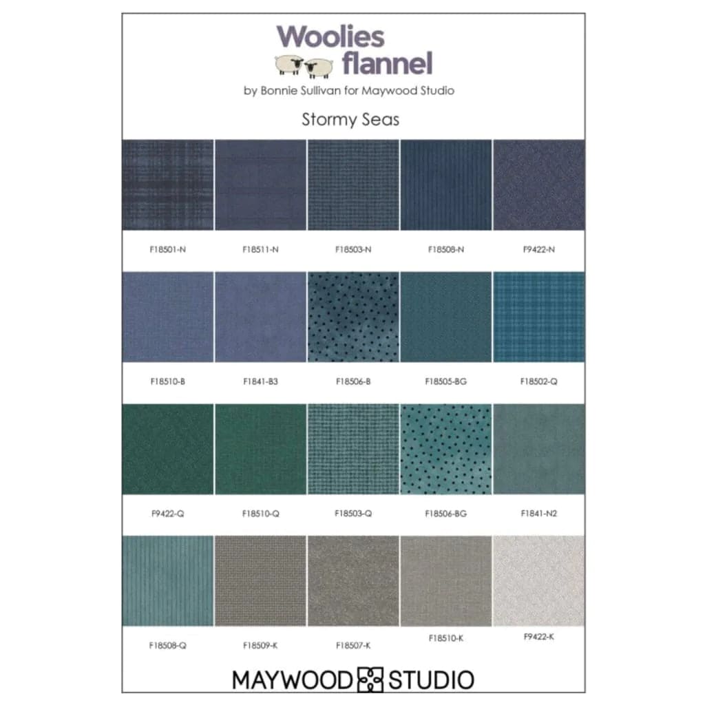 Woolies Stormy Seas 10” Squares Fabric