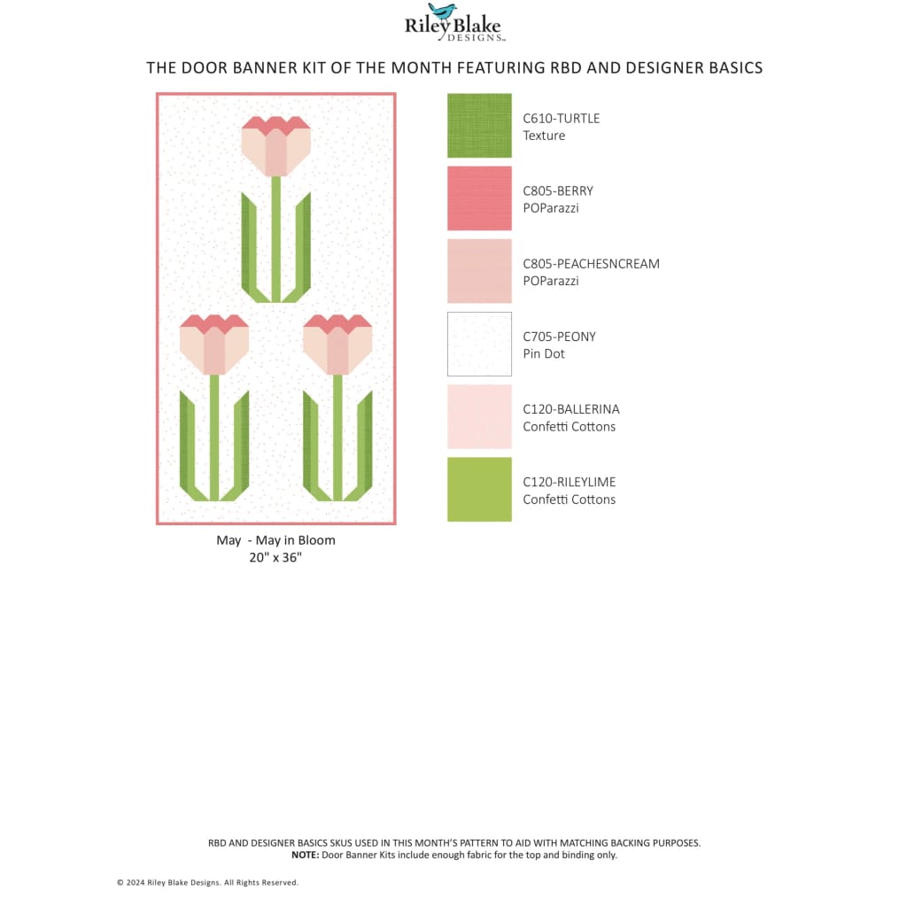 2024 Riley Blake Door Banner of the Month Kit - May - Art &