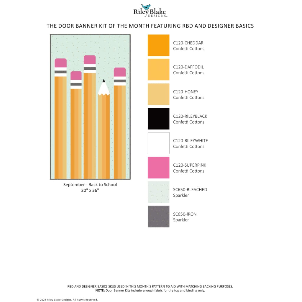 2024 Riley Blake Door Banner of the Month Kit - September