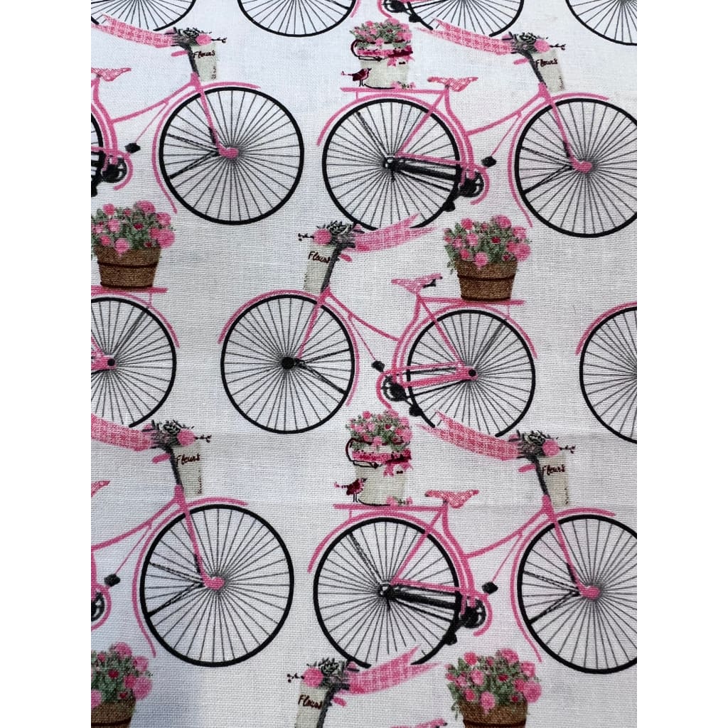 Hugs Kisses and Special Wishes by the yard - Bikes - Fabric