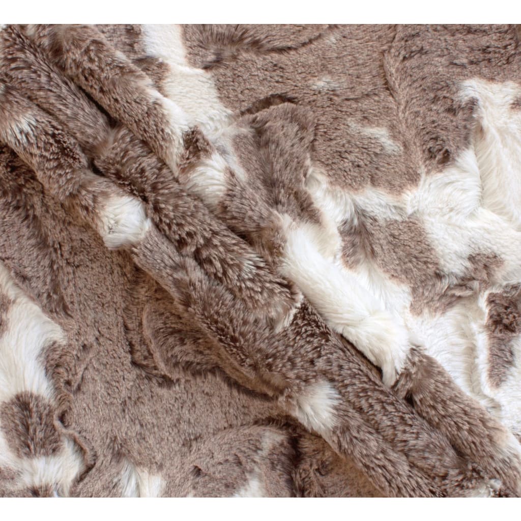 Dusted Appaloosa Snuggle By the yard - Chocolate Fabric