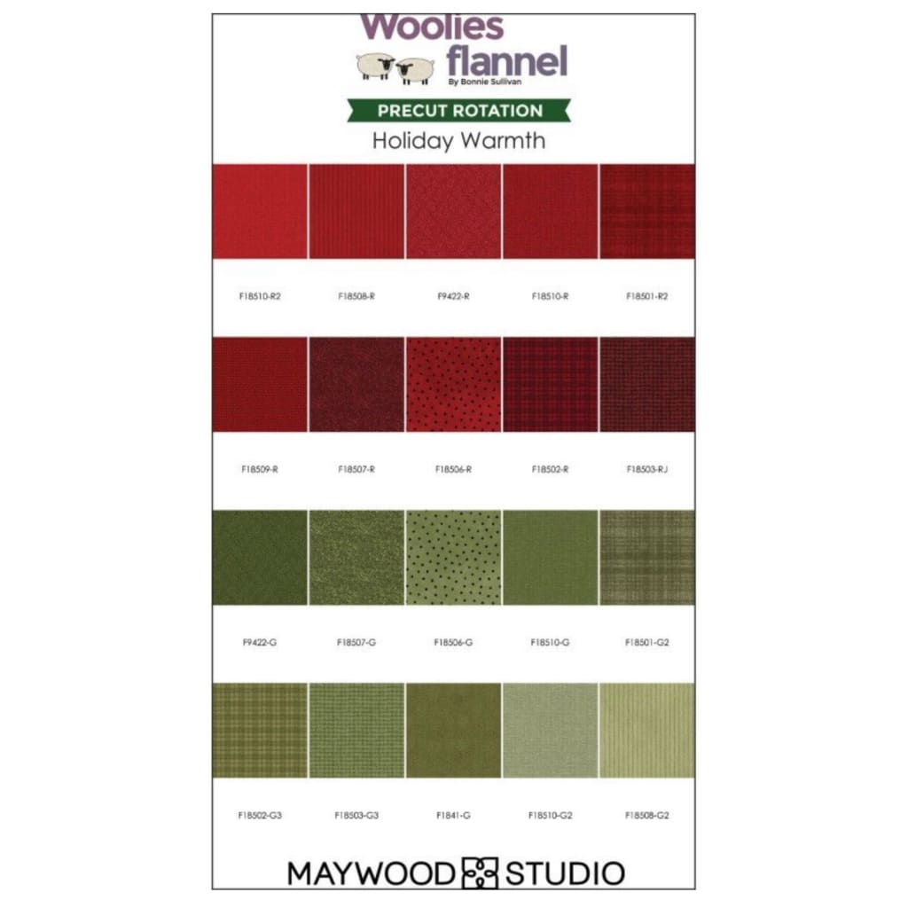 Jelly Roll Woolies Flannel Holiday Warmth - Fabric