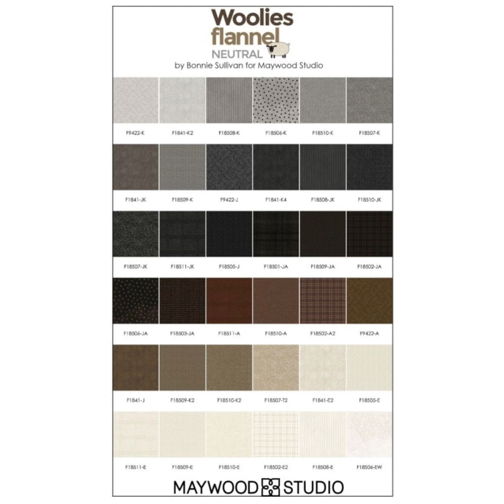 Jelly Roll Woolies Flannel Neutrals Volume 2 - Fabric
