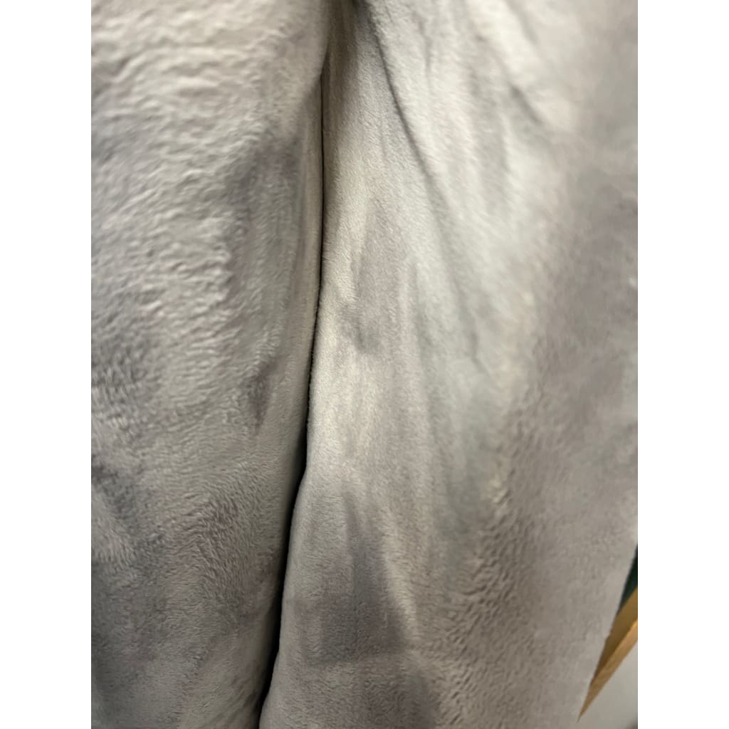 Solid Silky Smooth Minky Fabric - Silver / 1/4 yd - Art &