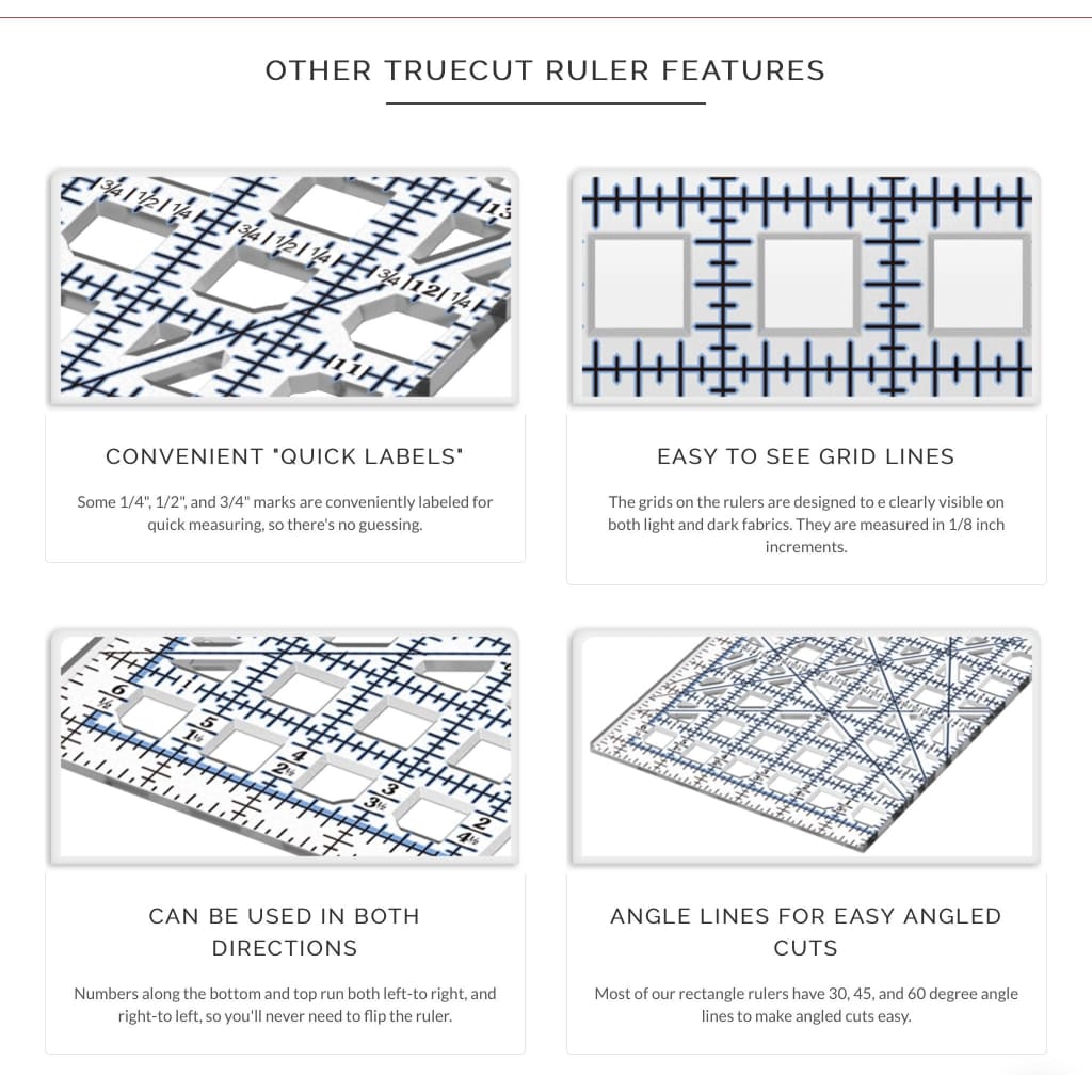 TrueCut 6.5x12.5 Ruler - Art & Crafting Tool Accessories