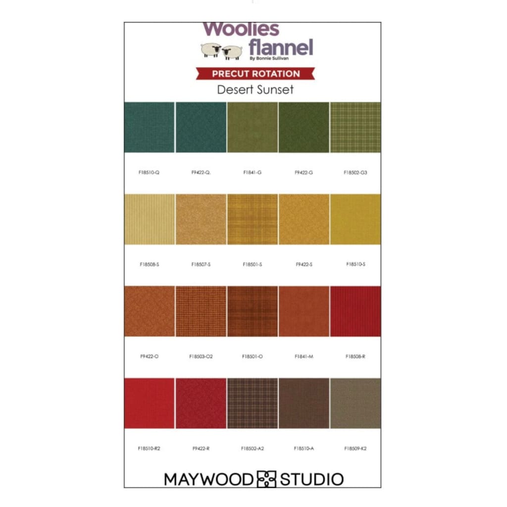 Woolies Flannel Complete Set 10’ Squares (100 pcs) - Fabric